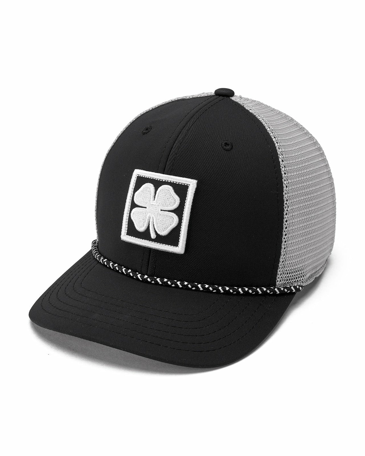 Black Clover Blue and Tan Mesh Golf Hat with Clover Icon