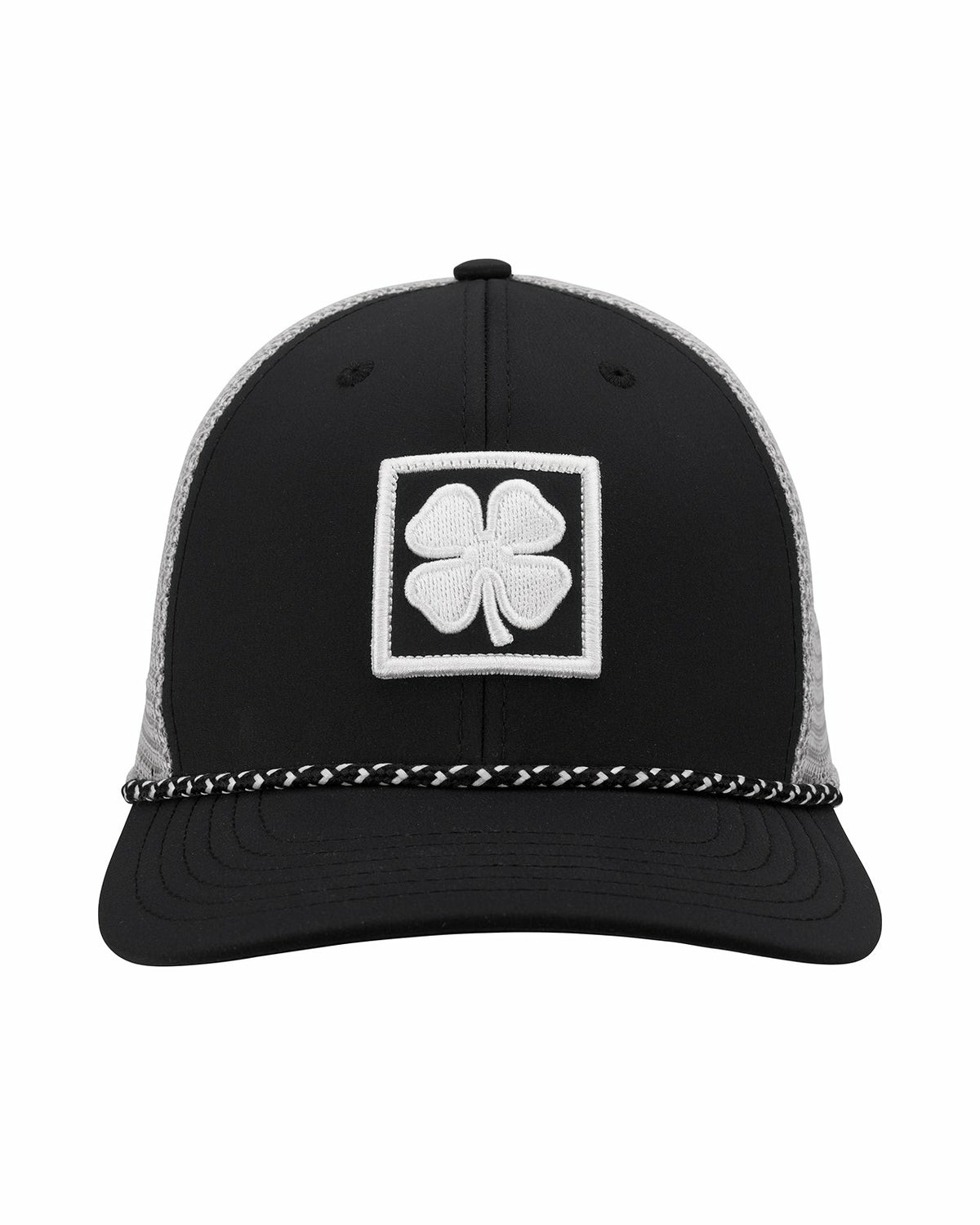 Black Clover Blue and Tan Mesh Golf Hat with Clover Icon