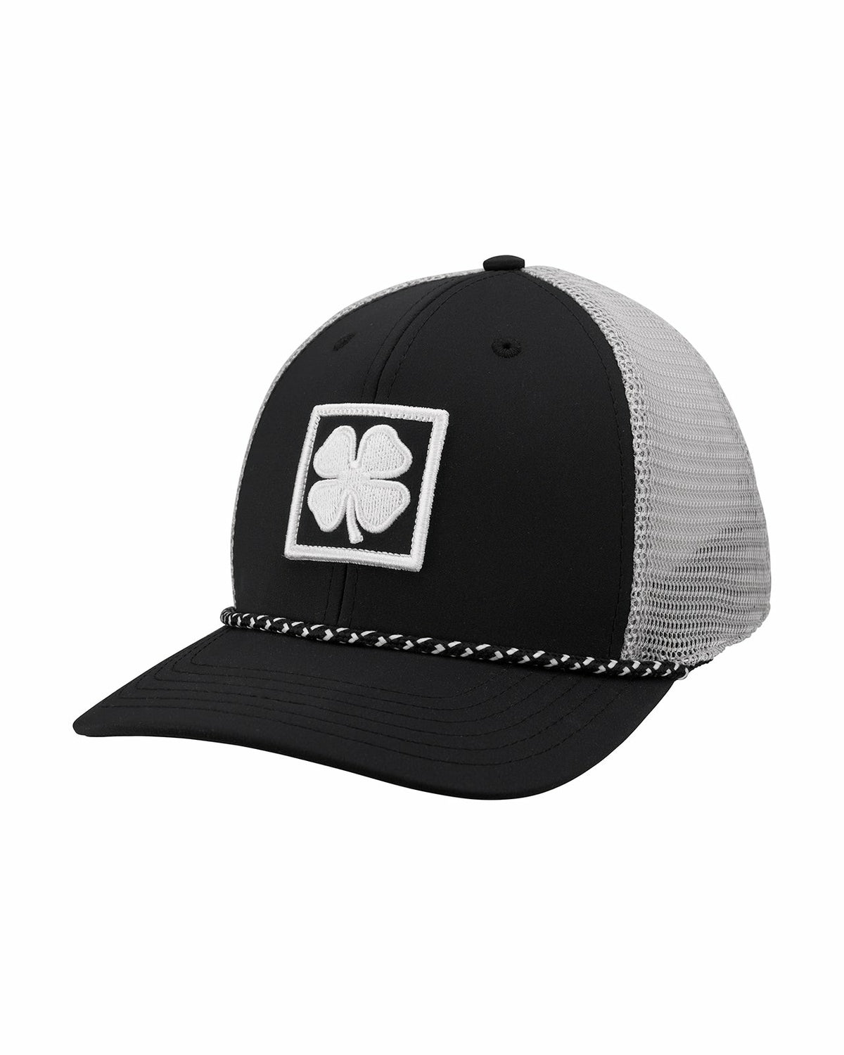 Black Clover Blue and Tan Mesh Golf Hat with Clover Icon