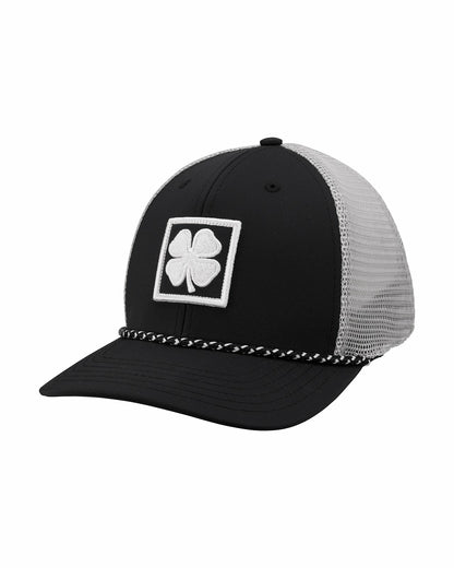 Black Clover Blue and Tan Mesh Golf Hat with Clover Icon