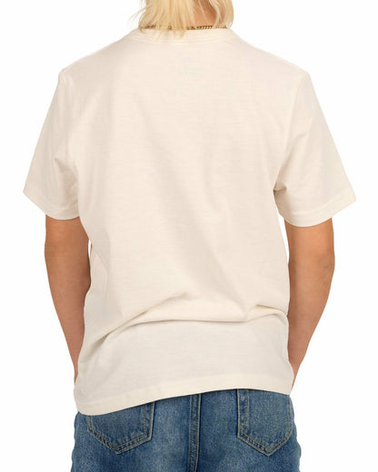 Black Clover Super Soft Kid's Ivory Graphic Tee with Live Lucky logo