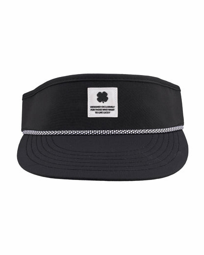 Black Clover Unisex Black Visor for Pickleball, Golf, & Tennis