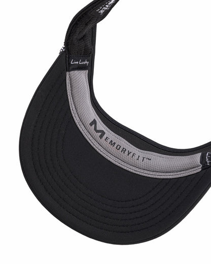 Black Clover Unisex Black Visor for Pickleball, Golf, & Tennis