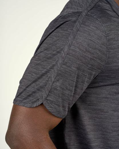 Black Clover Men's Dark Grey Athletic Fit Tee for Gym and Performance