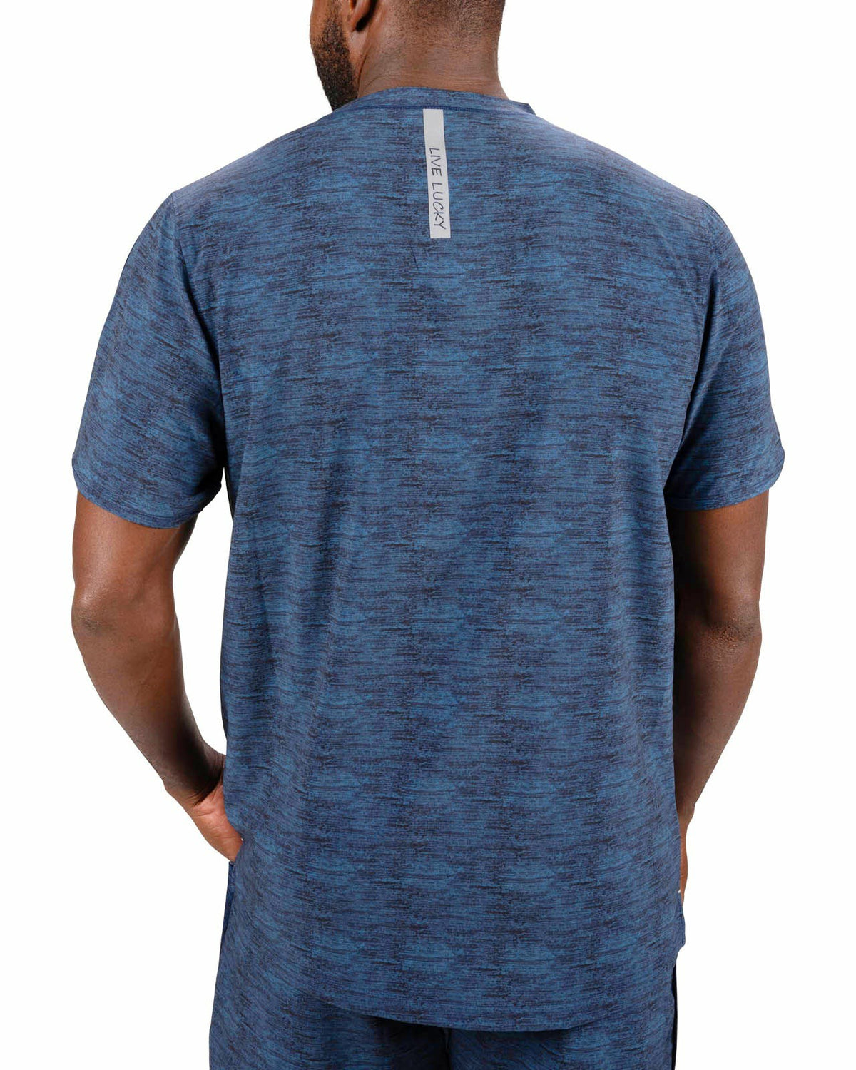 Black Clover Men's Navy Athletic Fit Tee for Gym and Performance