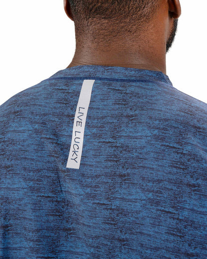 Black Clover Men's Navy Athletic Fit Tee for Gym and Performance
