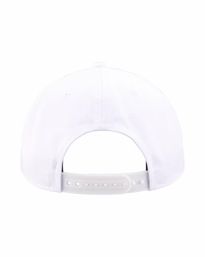 Black Clover Trendy Vintage-Inspired White Hat with Rope Brim