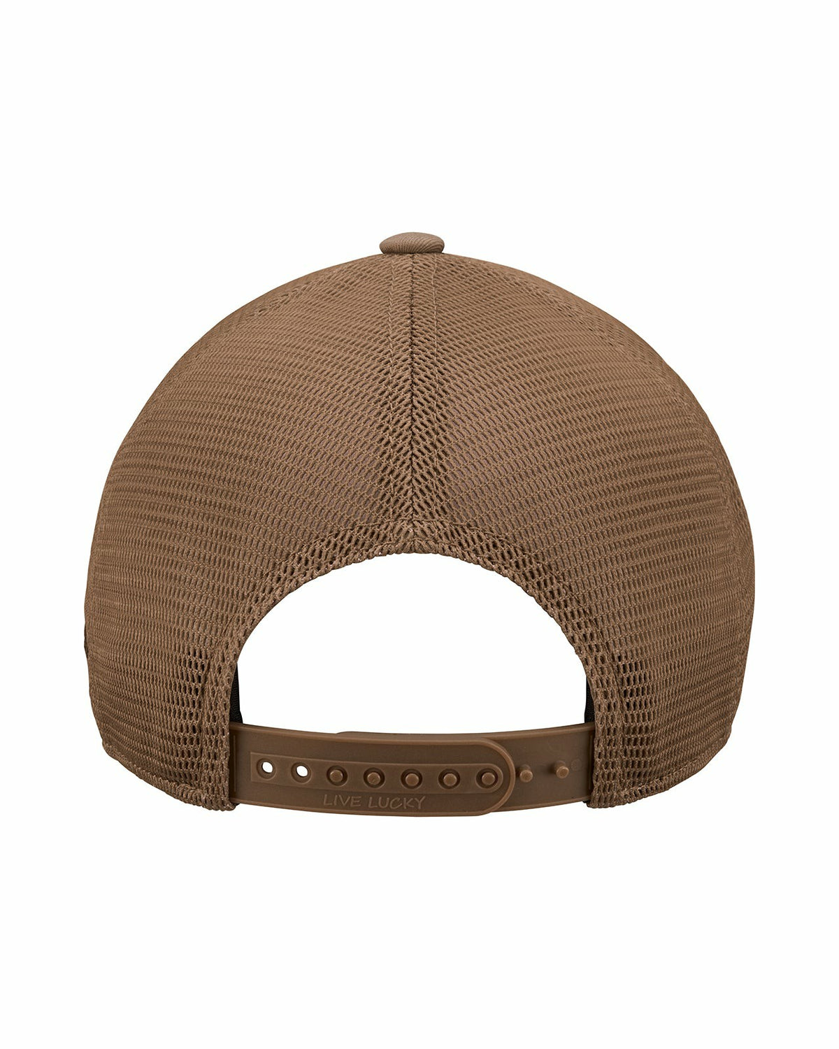 Black Clover Brown Adjustable Hat with Mesh Back and Embroidered Clover