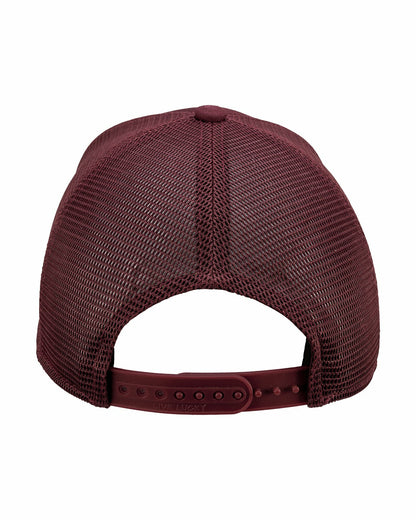 Black Clover Dark Red Adjustable Hat with Mesh Back and White Embroidered Clover