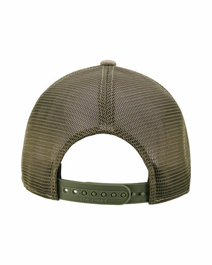 Black Clover Dark Green Adjustable Hat with Breathable Mesh Back and Brown Embroidered Clover