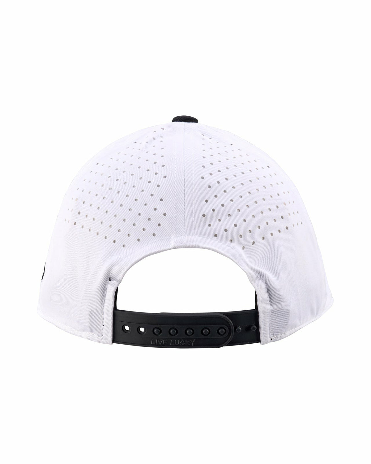 Black Clover Black and White Perforated Golf Hat with Clover