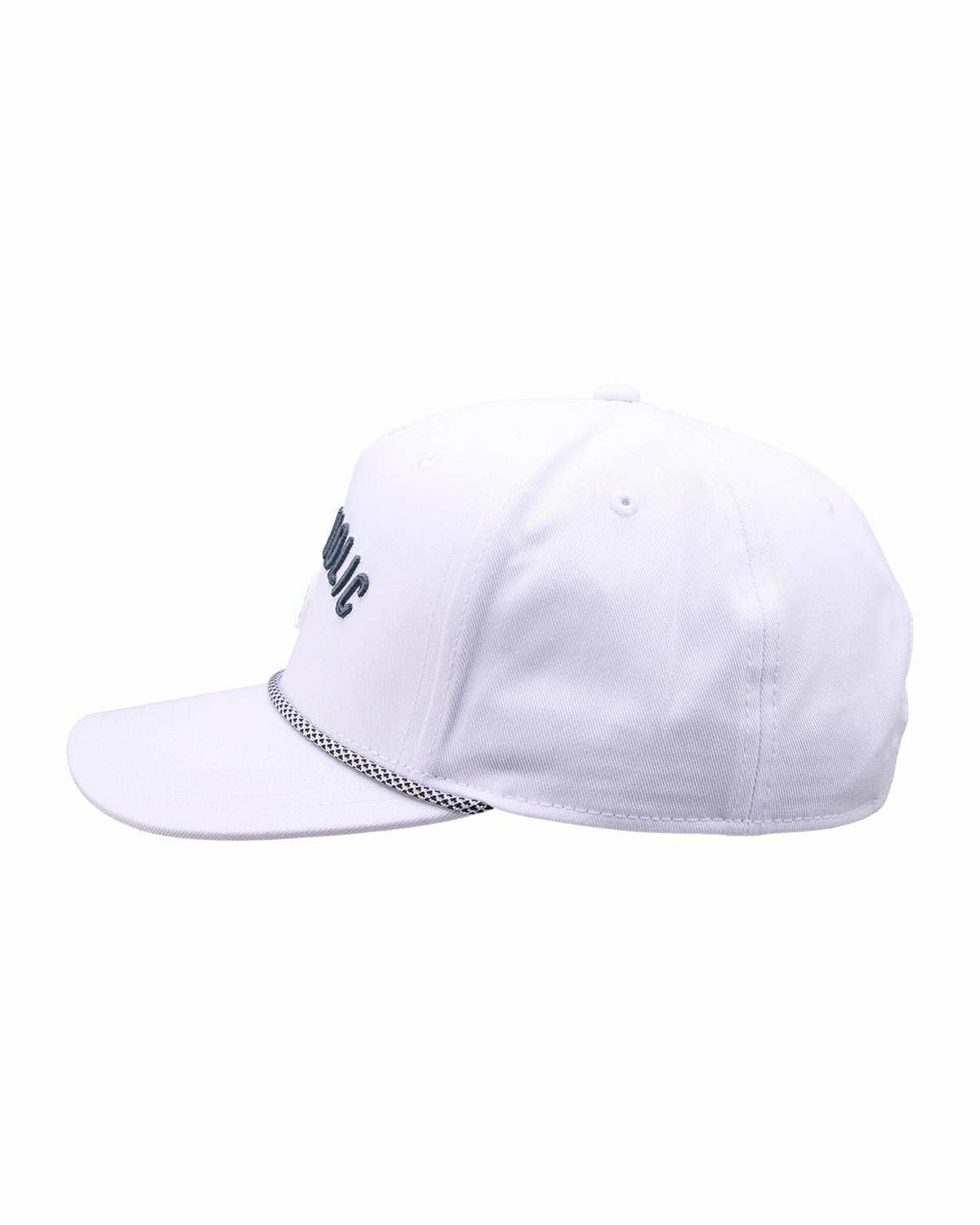 Black Clover Vintage White Golf Snapback Hat with Clover Logo