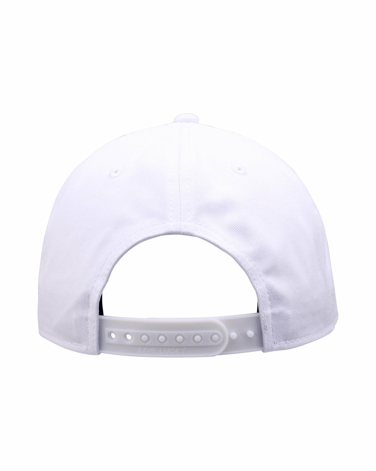 Black Clover Vintage White Golf Snapback Hat with Clover Logo