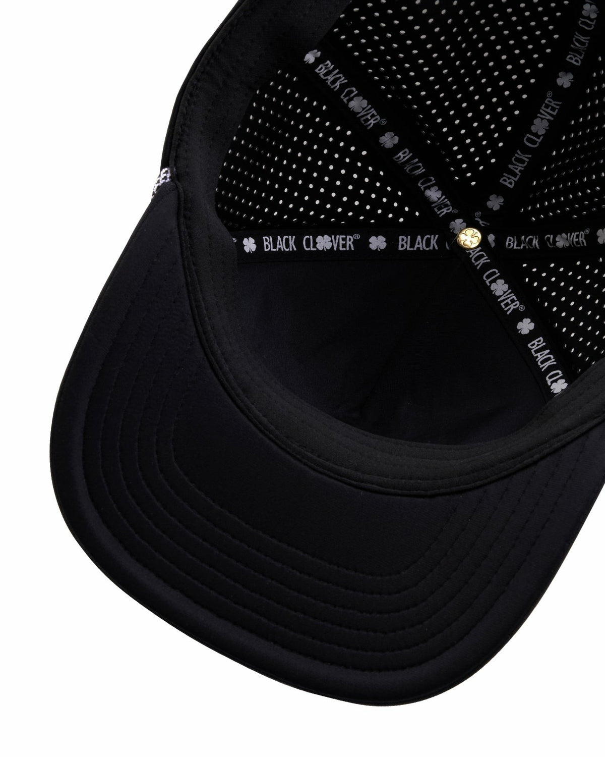 Black Clover Trendy Unisex Black Summer Rope Snapback Hat with Clover Patch