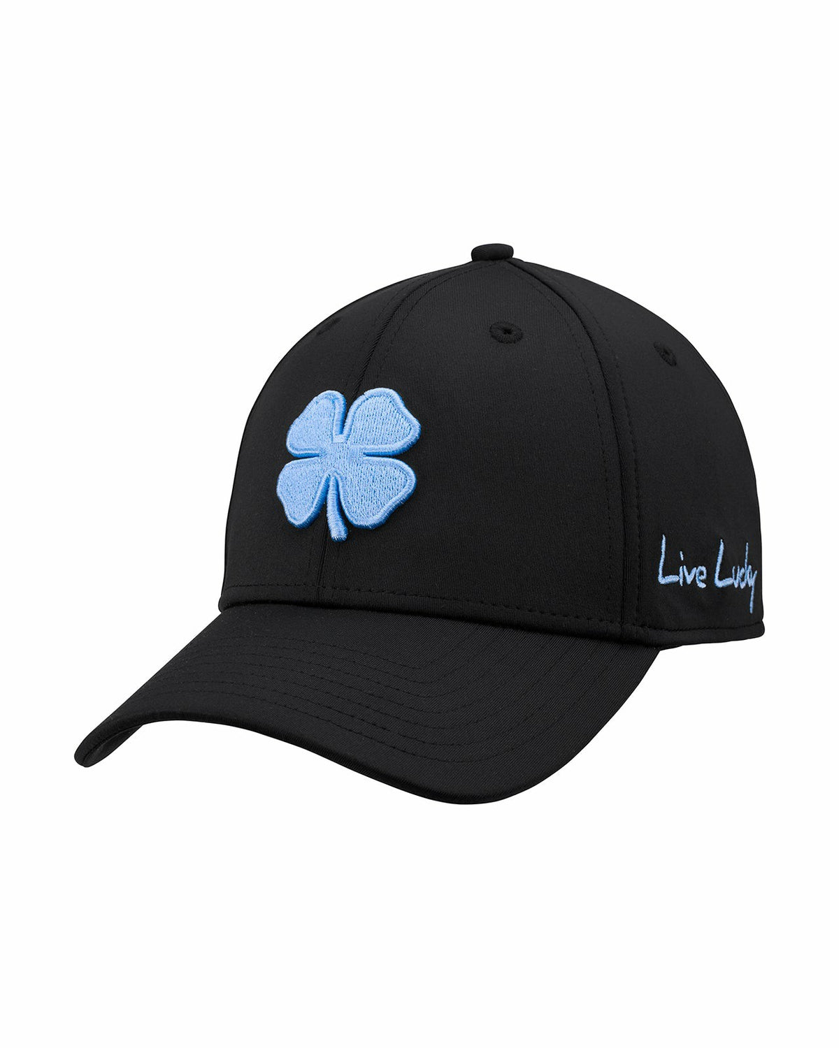 Black Clover Light Blue and Black Premium Clover Hat for Golf and Lifestyle