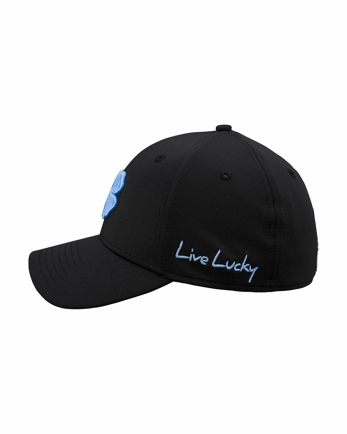 Black Clover Light Blue and Black Premium Clover Hat for Golf and Lifestyle