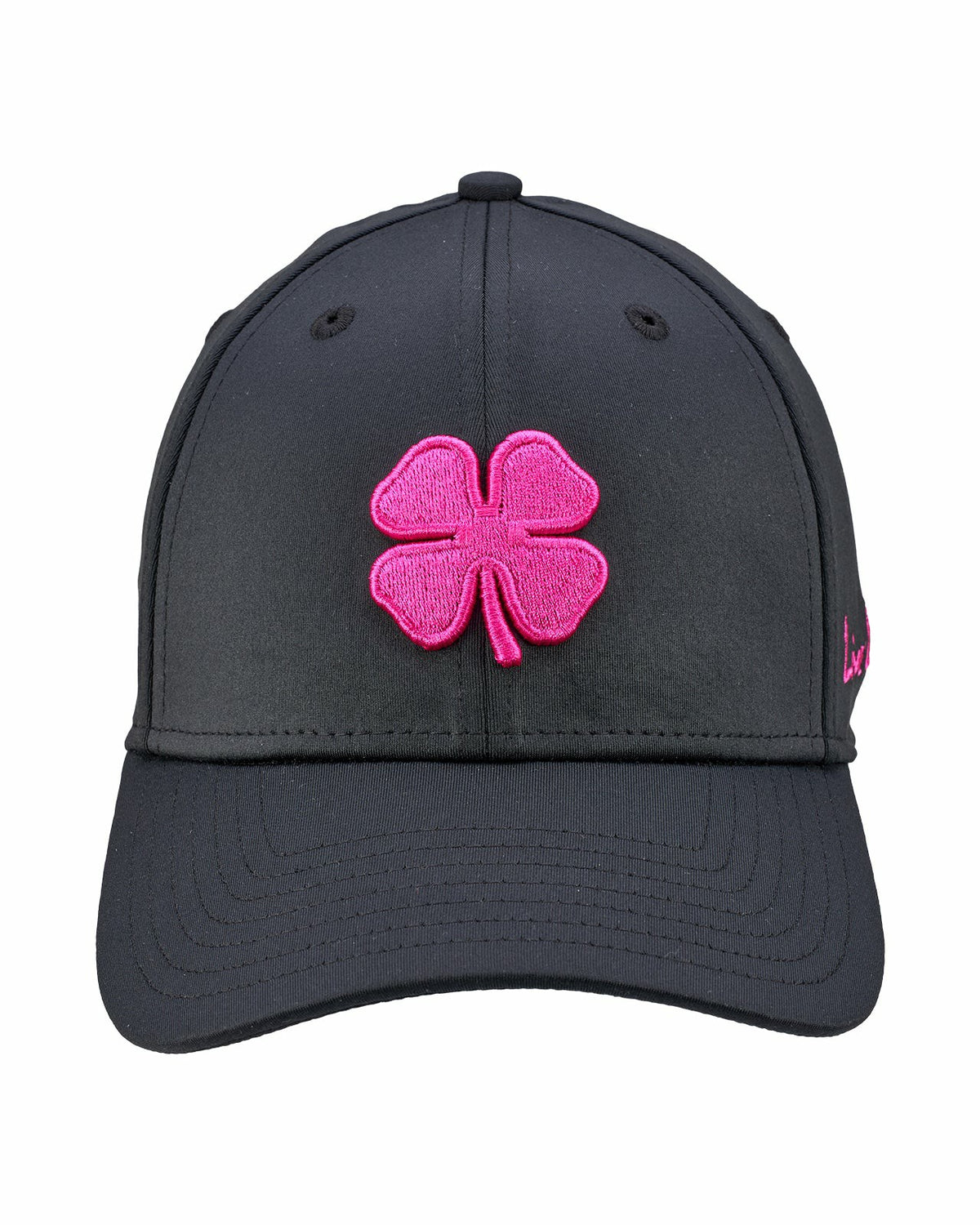 Black Clover Bright Pink and Black Premium Clover Hat for Golf and Lifestyle