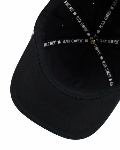 Black Clover Trendy Vintage-Inspired Black Hat with Rope Brim