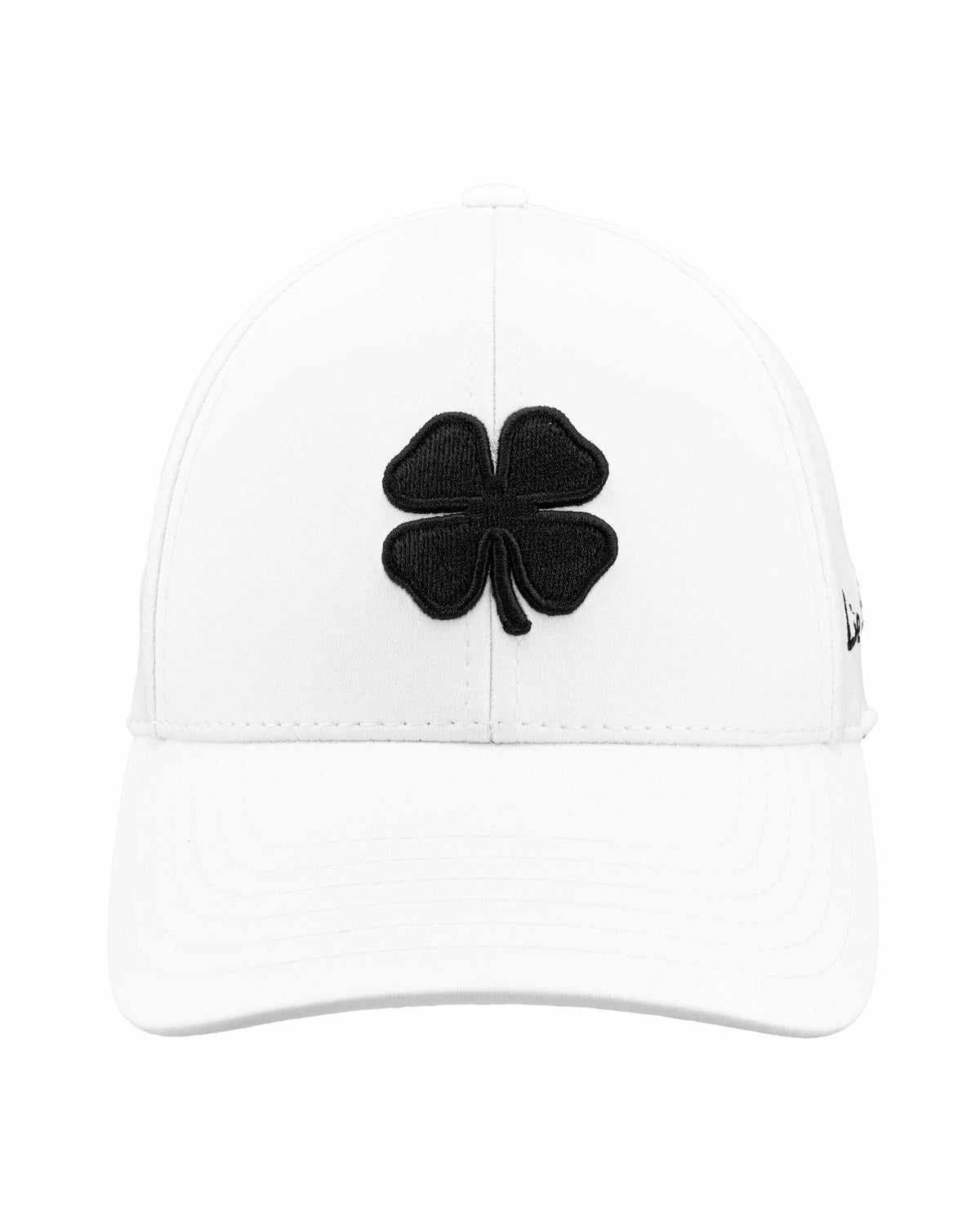Black Clover White Breathable Golf Hat with Comfortable Memory Foam