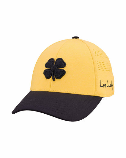 Black Clover Yellow Breathable Golf Hat with Comfortable Memory Foam