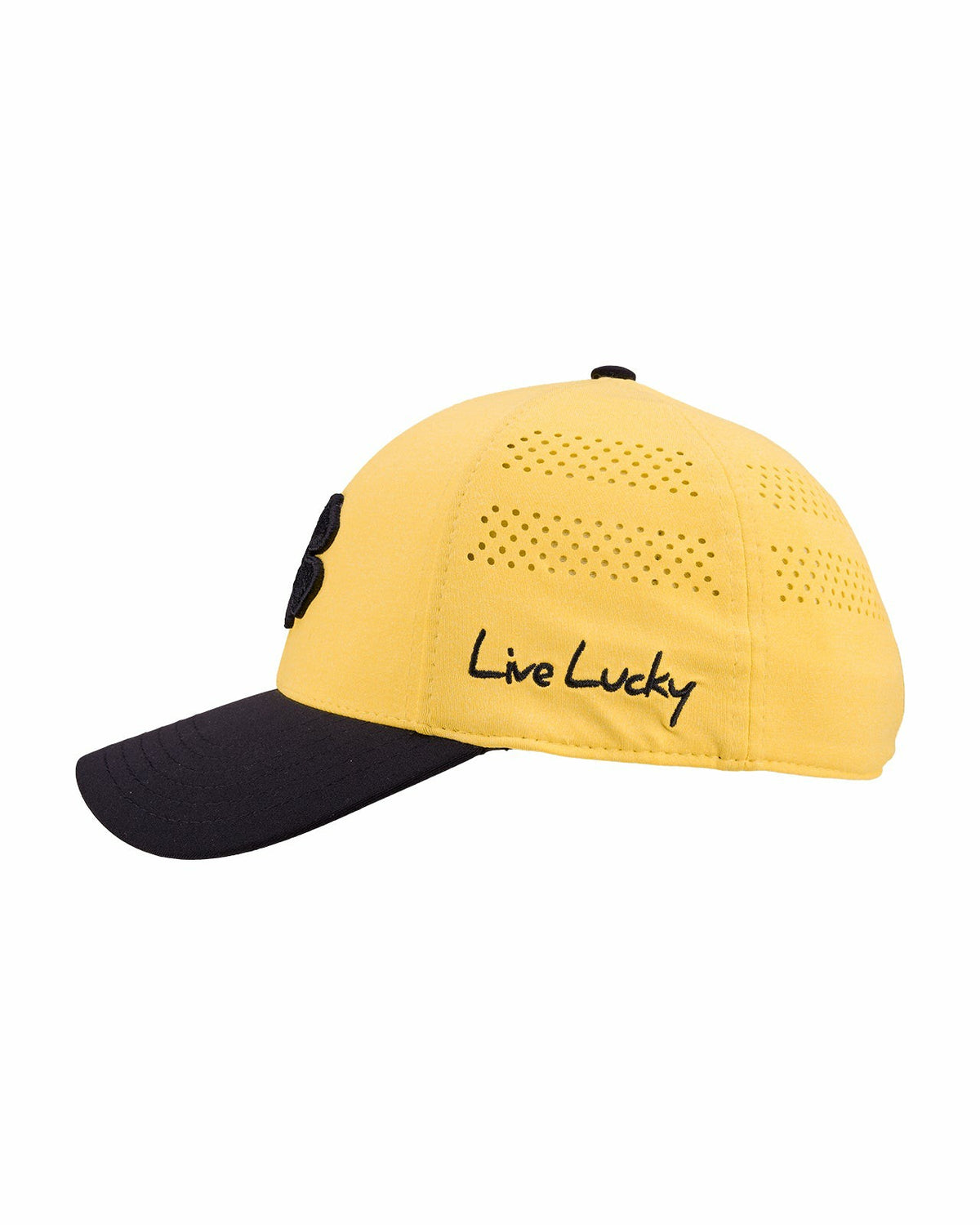Black Clover Yellow Breathable Golf Hat with Comfortable Memory Foam