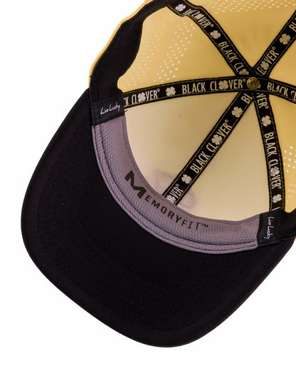 Black Clover Yellow Breathable Golf Hat with Comfortable Memory Foam