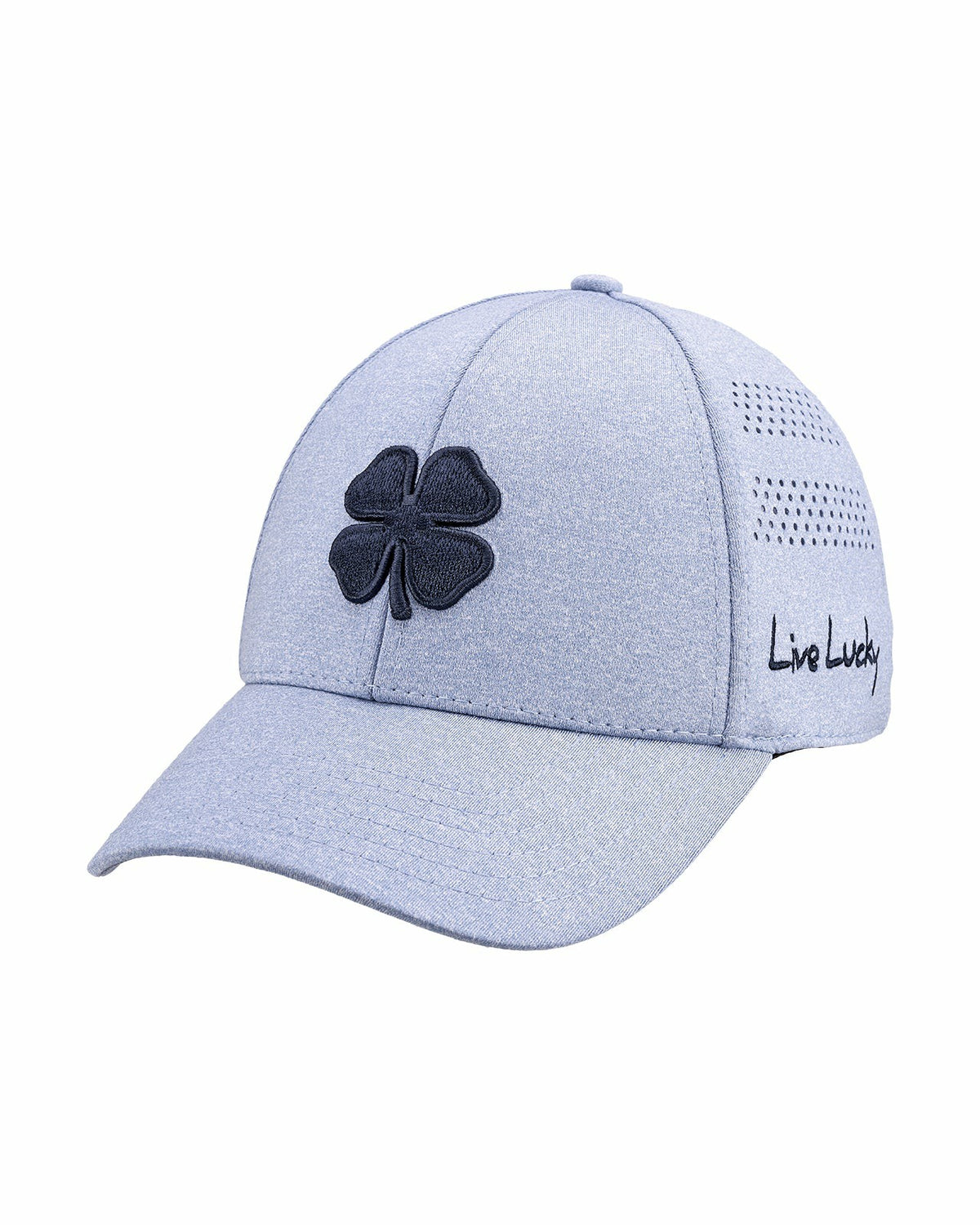 Black Clover Light Blue Breathable Golf Hat with Comfortable Memory Foam