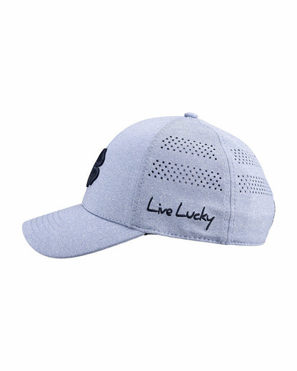 Black Clover Light Blue Breathable Golf Hat with Comfortable Memory Foam