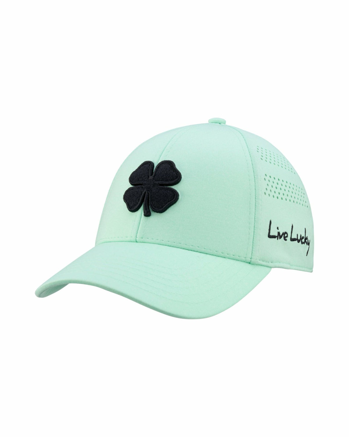 Black Clover Light Green Breathable Golf Hat with Comfortable Memory Foam