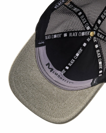 Black Clover Green Mesh Golf Hat with Comfortable Memory Foam