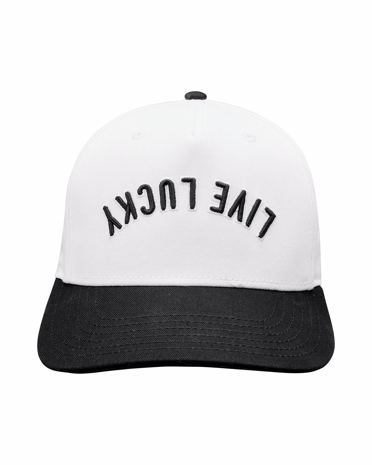 Black Clover Kids' Adjustable Vintage White Hat with Black Brim