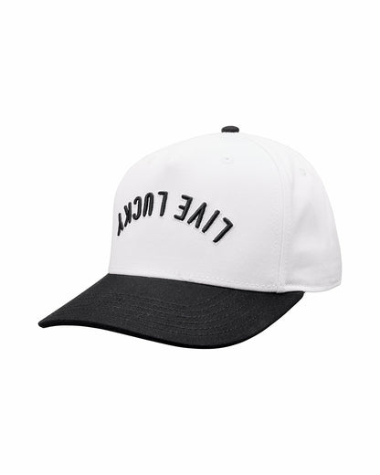Black Clover Kids' Adjustable Vintage White Hat with Black Brim