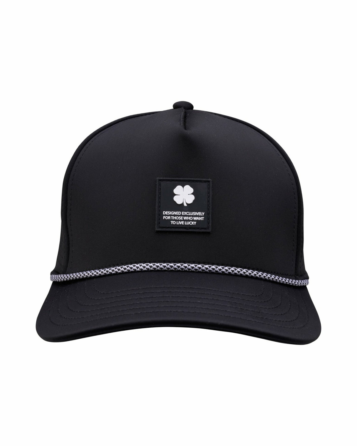Black Clover Trendy Kids' Black Summer Rope Snapback Hat with Clover Patch