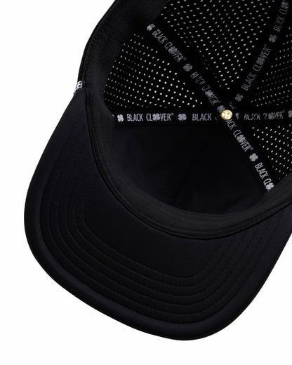 Black Clover Trendy Kids' Black Summer Rope Snapback Hat with Clover Patch