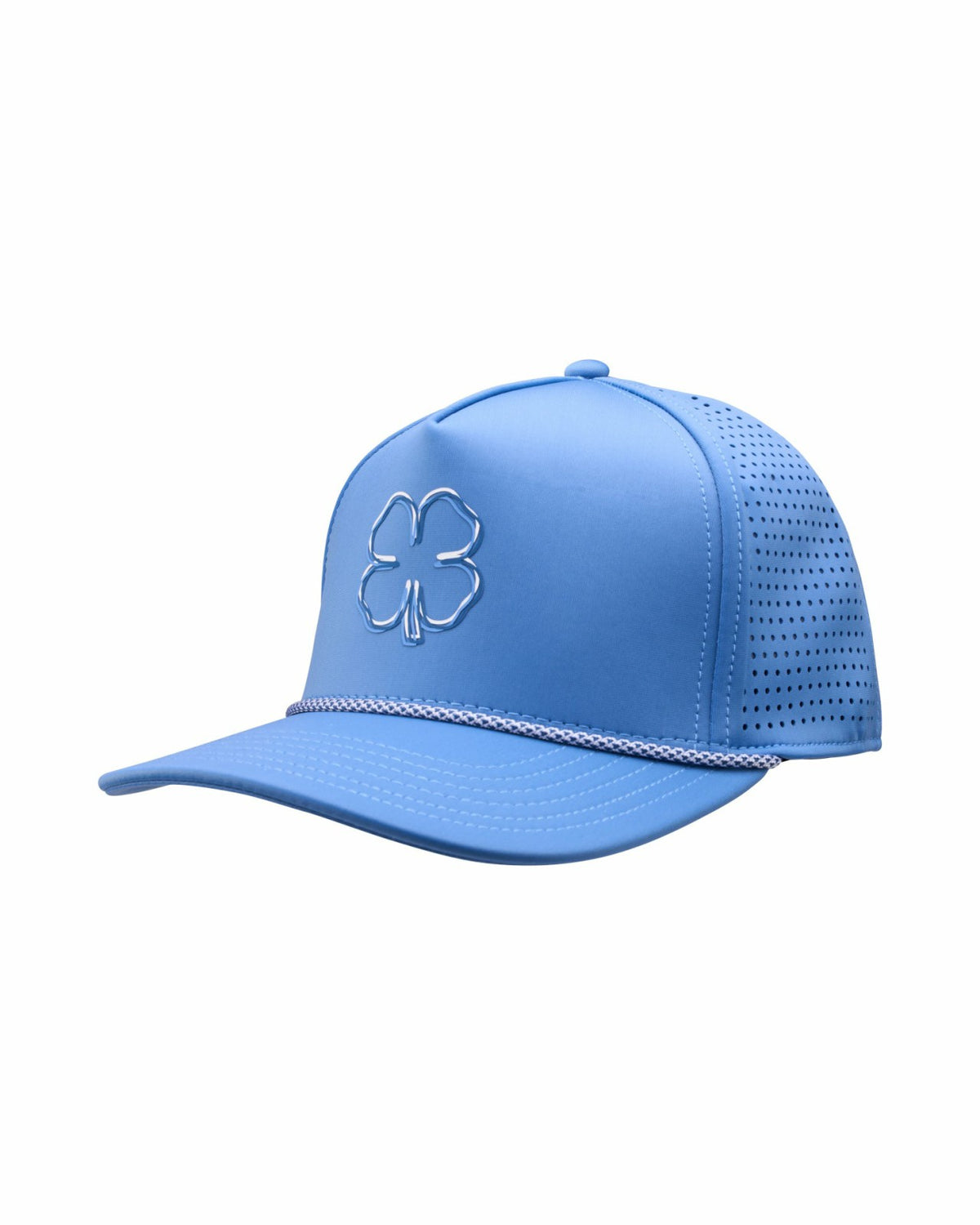 Black Clover Kids' Perforated Blue Golf Hat with Chrome Clover and Rope