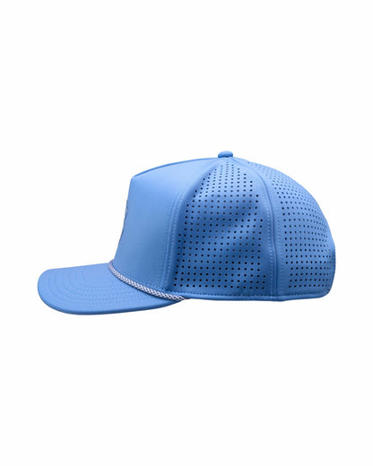 Black Clover Kids' Perforated Blue Golf Hat with Chrome Clover and Rope