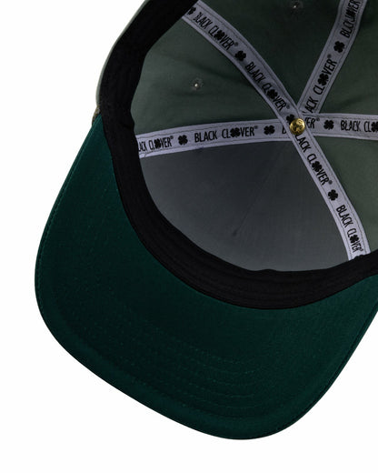 Black Clover Kids' Vintage Green Golf Snapback Hat with Clover Logo