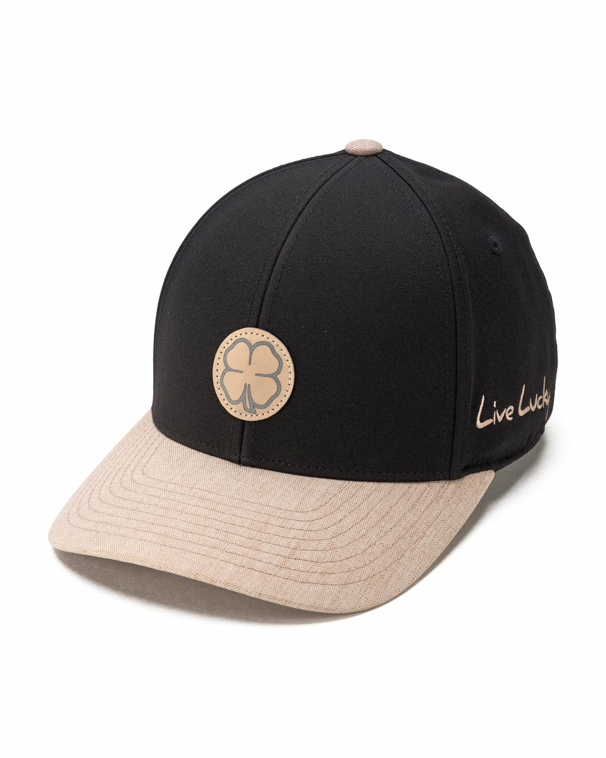 Black Clover Black and Tan Stylish Golf Hat for Athletic Lifestyle
