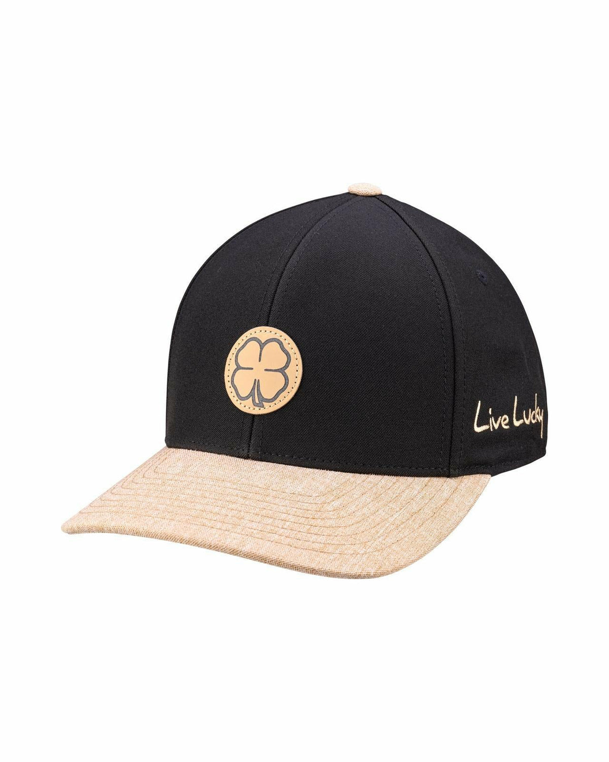 Black Clover Black and Tan Stylish Golf Hat for Athletic Lifestyle