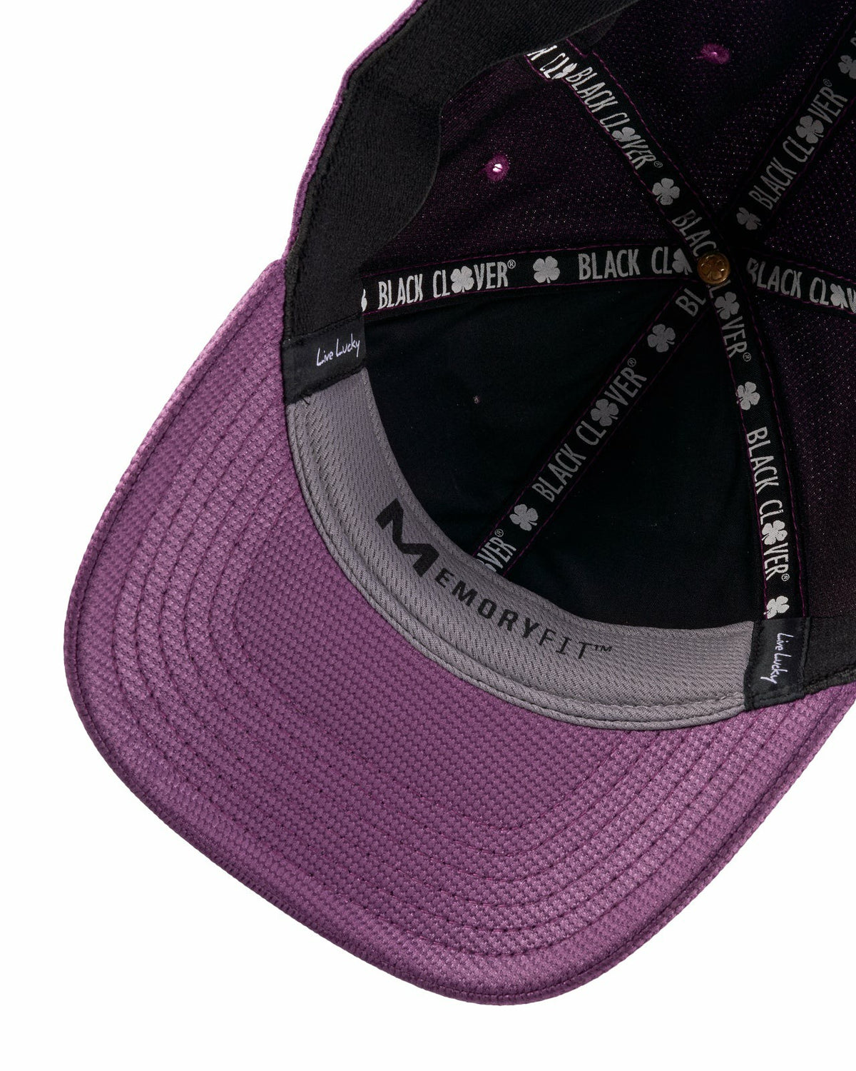 Black Clover Comfortable Versatile Purple Hat with Black Clover