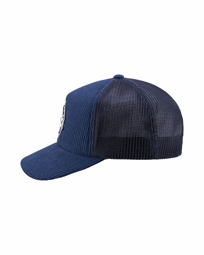 Black Clover Adjustable Navy Blue Mesh Hat for Golf and Fishing