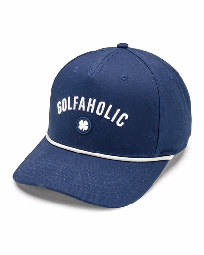 Black Clover Vintage Blue Golf Snapback Hat with White Clover