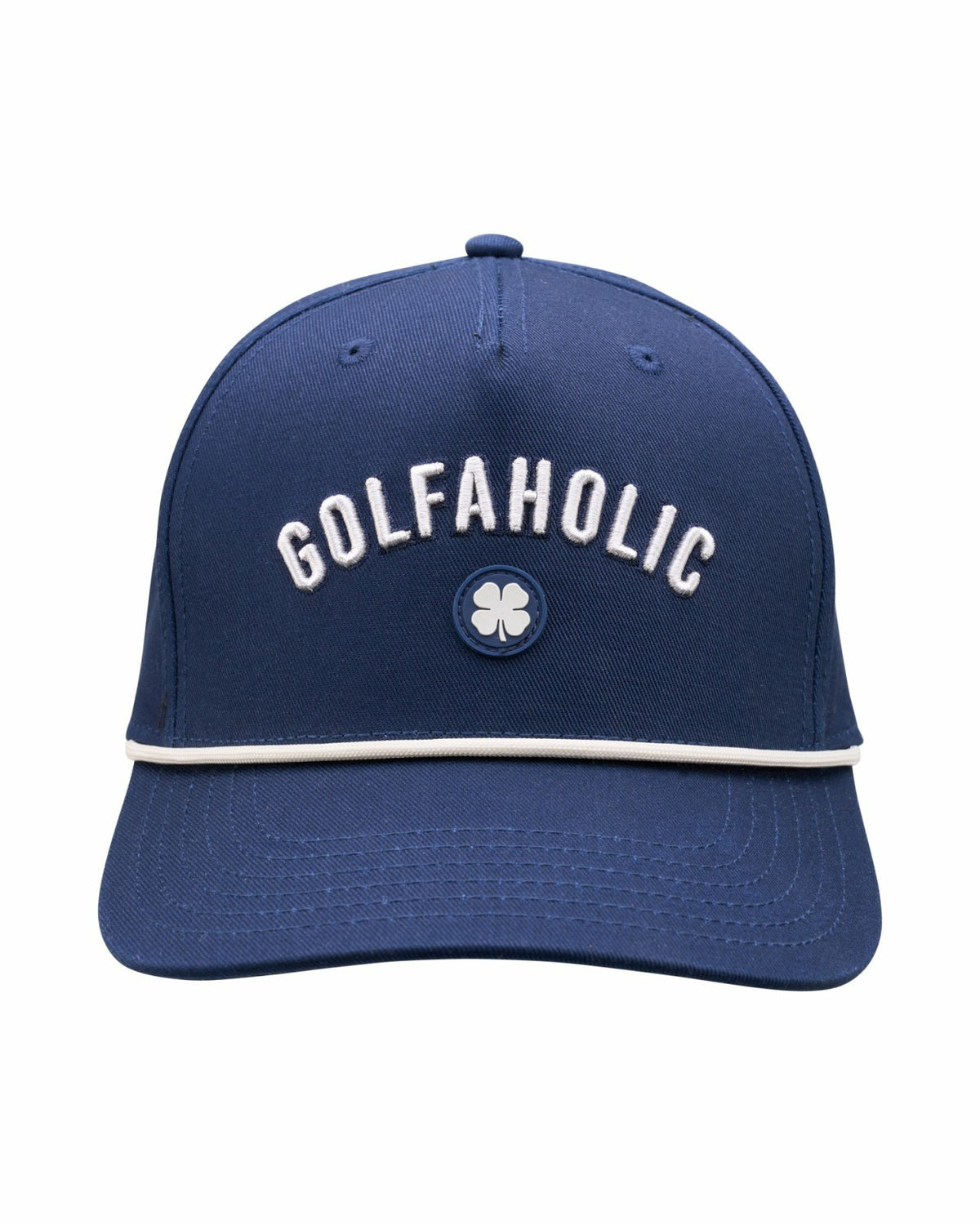 Black Clover Vintage Blue Golf Snapback Hat with White Clover
