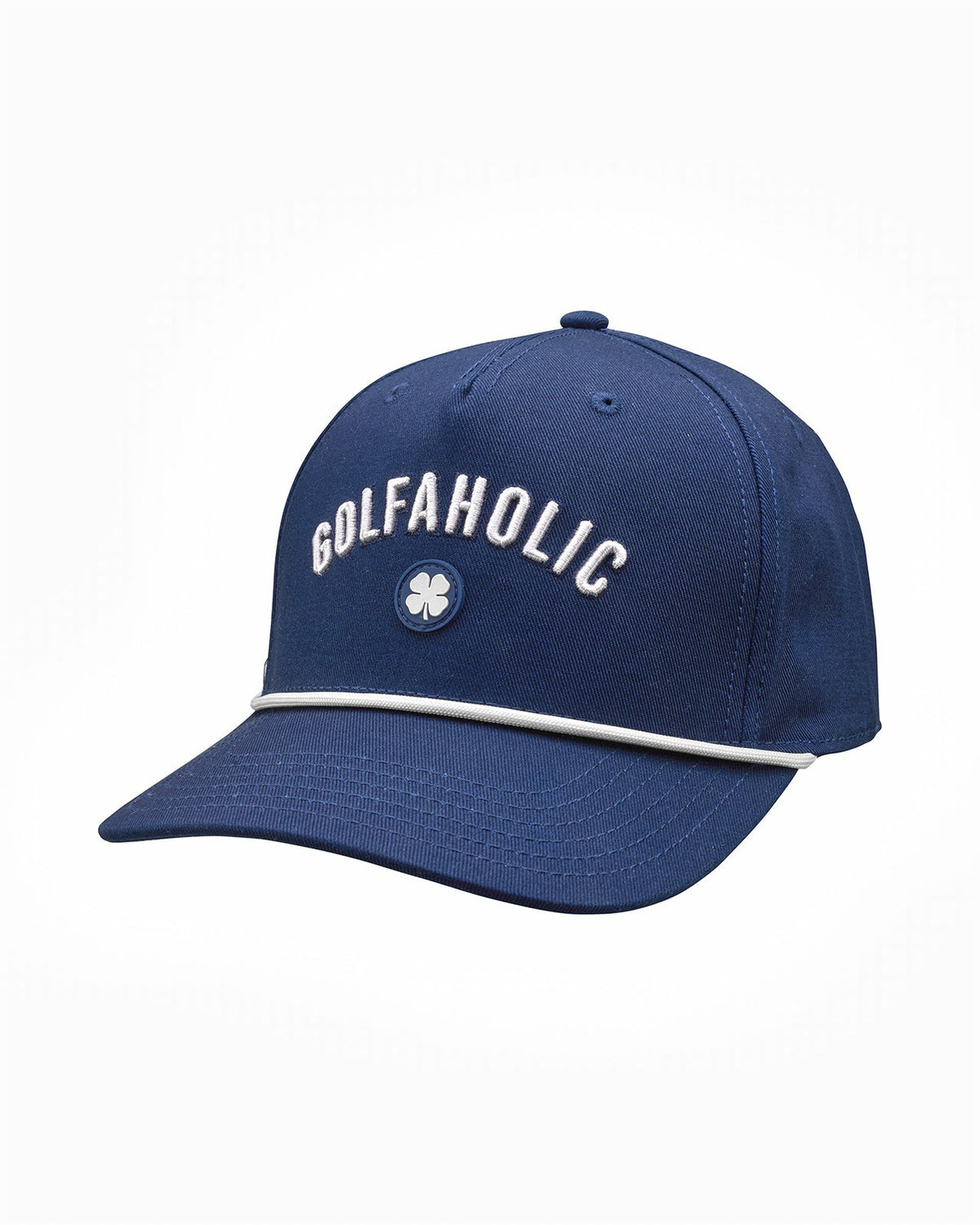 Black Clover Vintage Blue Golf Snapback Hat with White Clover