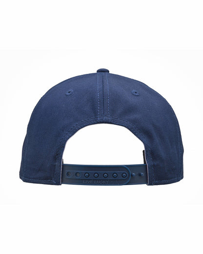 Black Clover Vintage Blue Golf Snapback Hat with White Clover