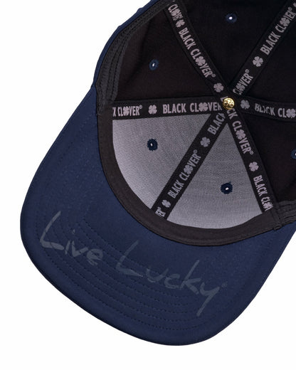Black Clover Navy Blue Premium Clover Hat for Golf and Lifestyle