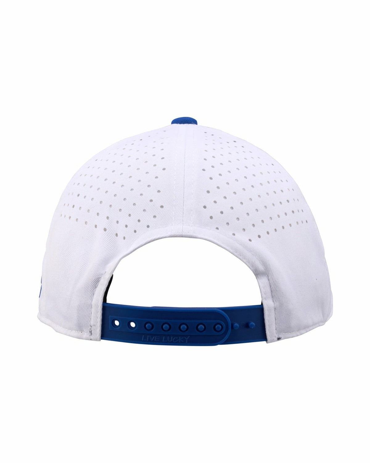 Black Clover Blue and White Perforated Golf Hat with Clover