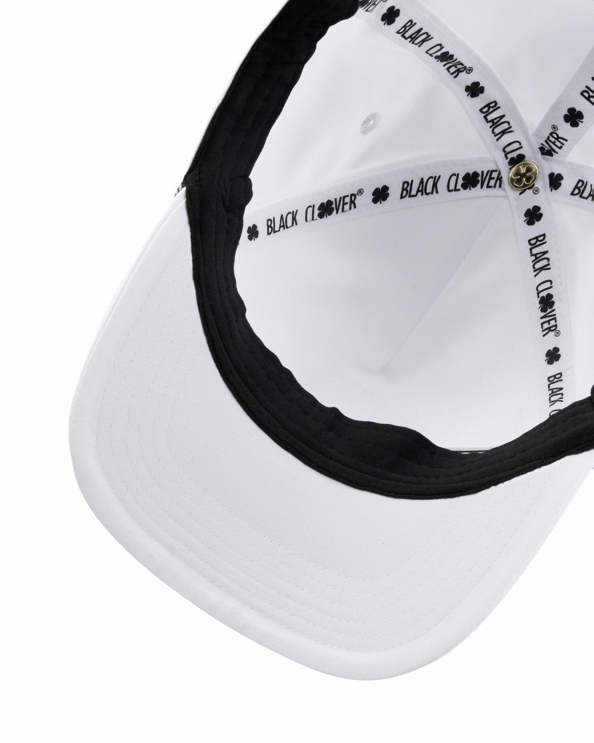Black Clover White Lifestyle Golf Hat with Patch and Rope