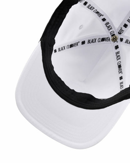 Black Clover White Lifestyle Golf Hat with Patch and Rope