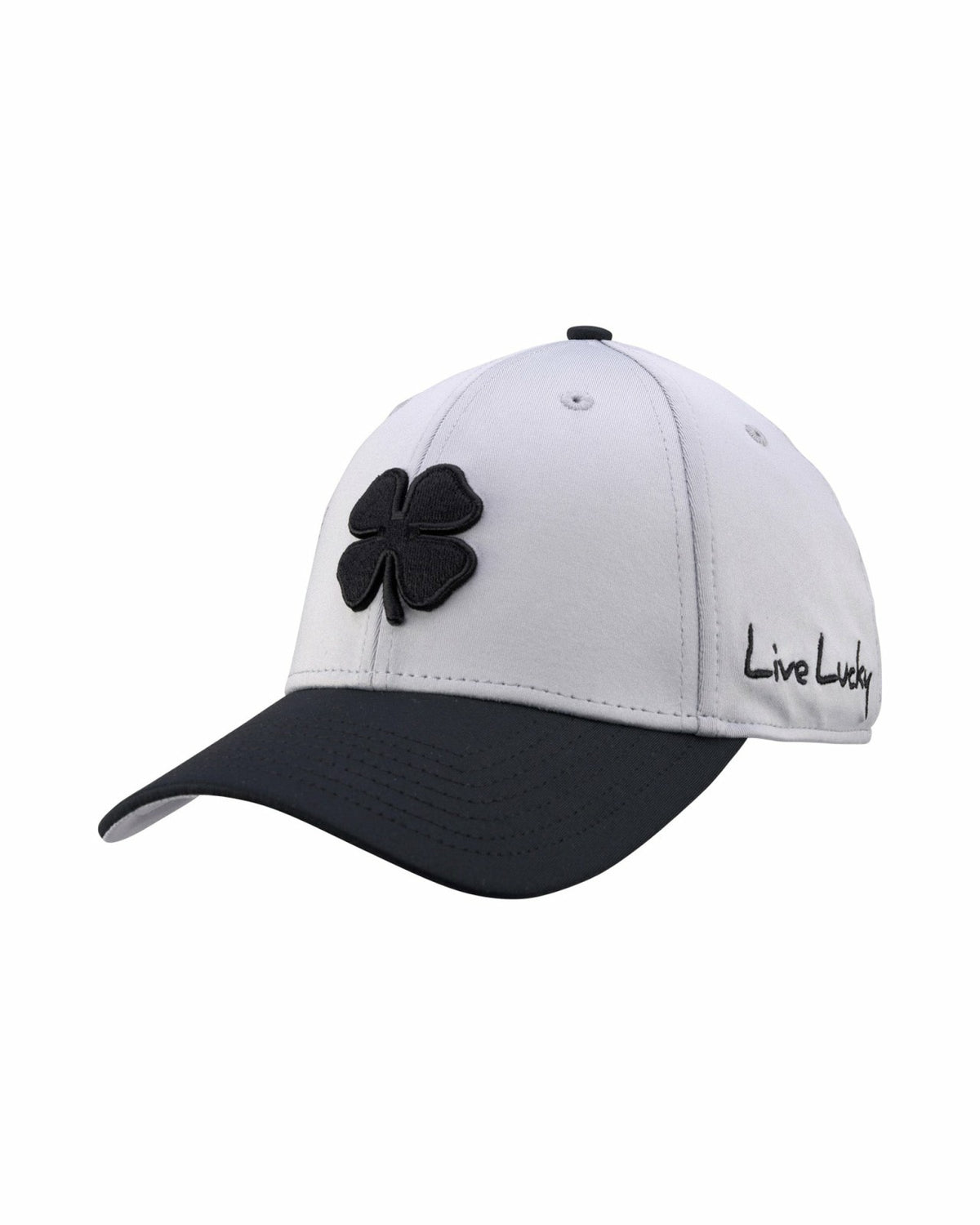 Black Clover Silver and Black Premium Clover Hat for Golf and Lifestyle